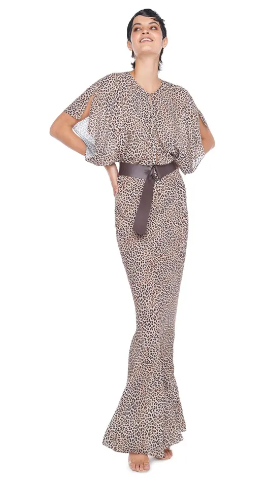 Norma Kamali Dresses OBIE GOWN Bb Leopard 8211 Clothing