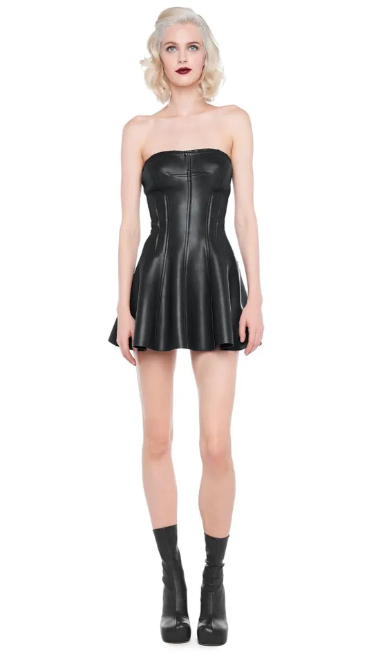 Norma Kamali Dresses STRAPLESS GRACE MINI DRESS Black 8211 Clothing
