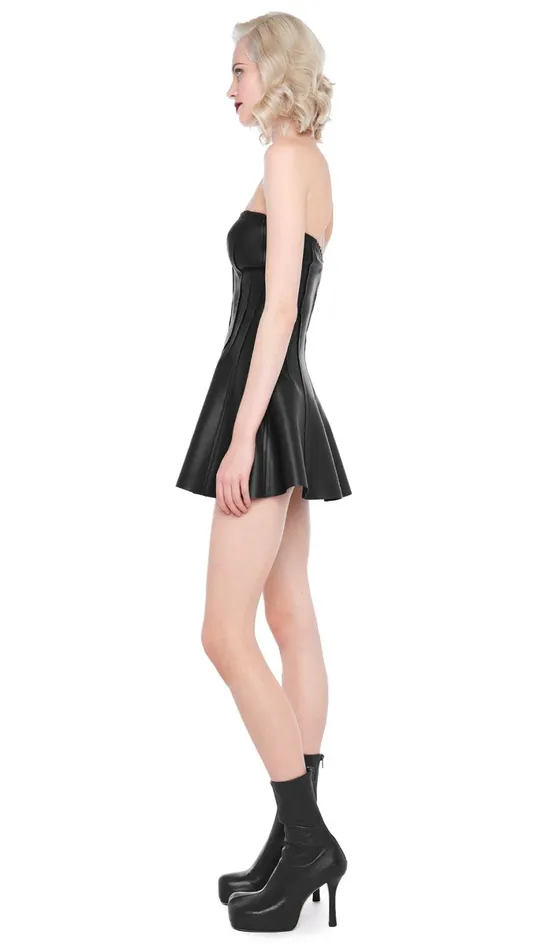 Norma Kamali Dresses STRAPLESS GRACE MINI DRESS Black 8211 Clothing