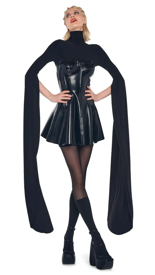 Norma Kamali Dresses STRAPLESS GRACE MINI DRESS Black 8211 Clothing