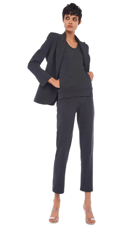 Norma Kamali Jackets CLASSIC SINGLE BREASTED JACKET Dark Heather Grey 8211 Clothing Norma Kamali Jackets CLASSIC SINGLE BREASTED JACKET Dark Heather Grey 8211 Clothing