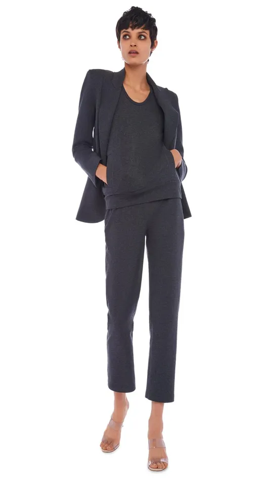 Norma Kamali Jackets CLASSIC SINGLE BREASTED JACKET Dark Heather Grey 8211 Clothing Norma Kamali Jackets CLASSIC SINGLE BREASTED JACKET Dark Heather Grey 8211 Clothing