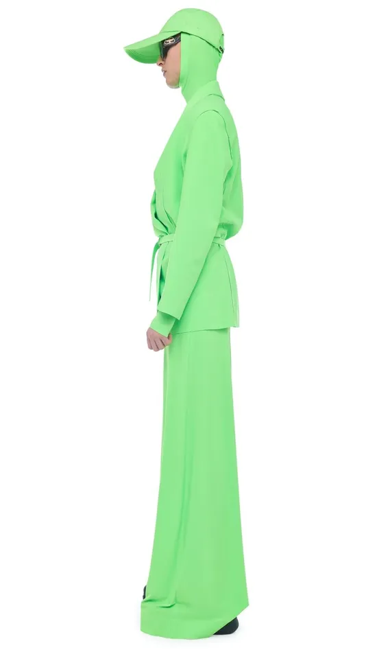 Norma Kamali Jackets OVERSIZED DB JACKET Neon Green 8211 Clothing