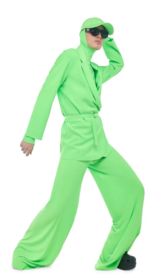 Norma Kamali Jackets OVERSIZED DB JACKET Neon Green 8211 Clothing