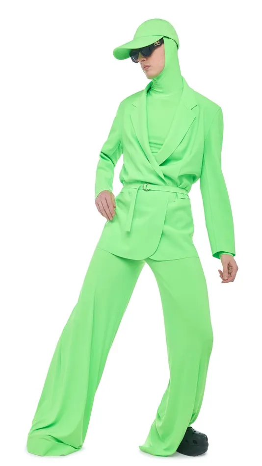 Norma Kamali Jackets OVERSIZED DB JACKET Neon Green 8211 Clothing