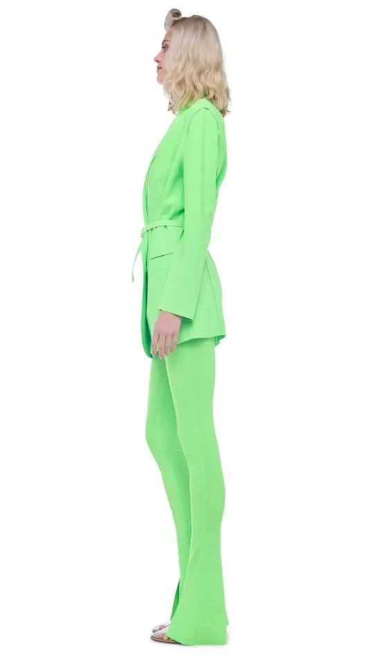 Norma Kamali Jackets OVERSIZED DB JACKET Neon Green 8211 Clothing