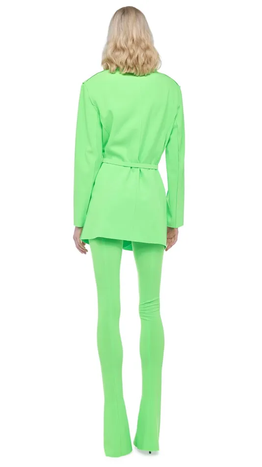 Norma Kamali Jackets OVERSIZED DB JACKET Neon Green 8211 Clothing