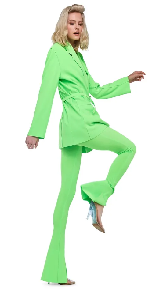 Norma Kamali Jackets OVERSIZED DB JACKET Neon Green 8211 Clothing