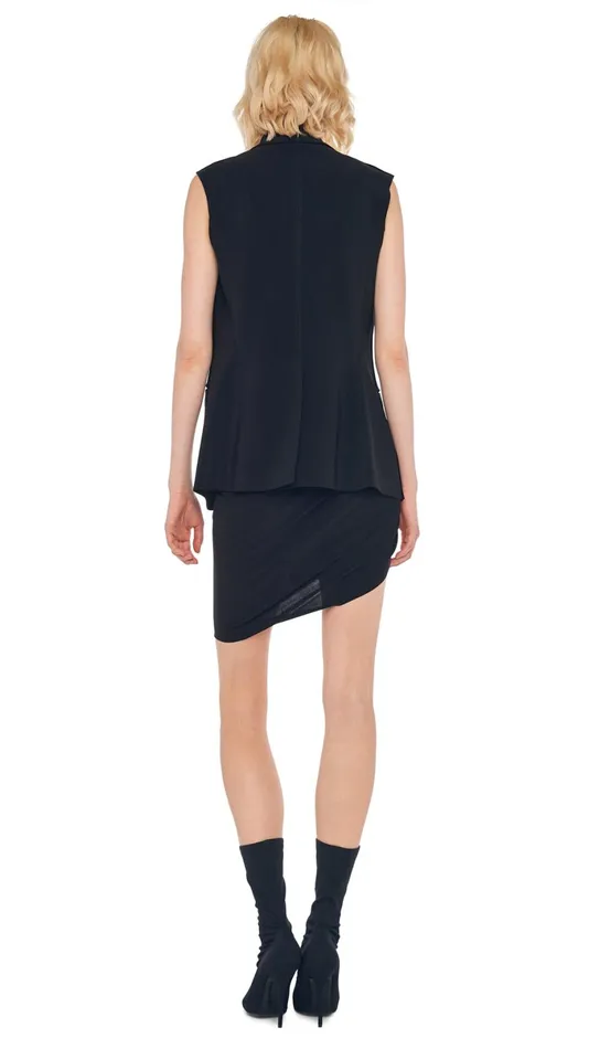 Norma Kamali Wardrobe DIANA MINI DRESS With SLEEVELESS SINGLE BREASTED JACKET 8211 Clothing