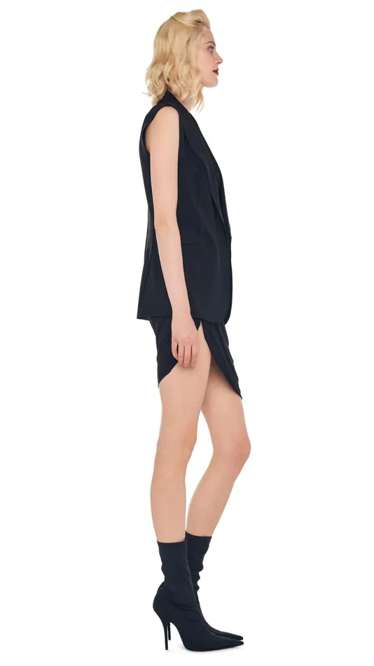 Norma Kamali Wardrobe DIANA MINI DRESS With SLEEVELESS SINGLE BREASTED JACKET 8211 Clothing