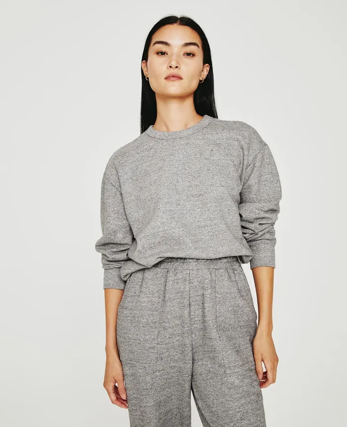 Nova Crew Heather Grey Women AG Jeans Sweatshirts