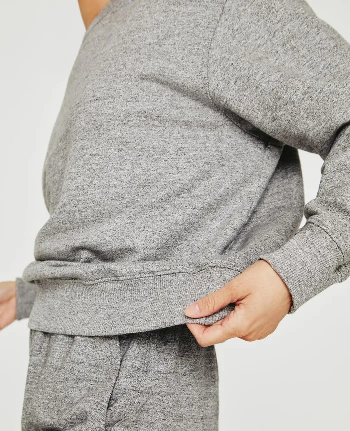Nova Crew Heather Grey Women AG Jeans Sweatshirts
