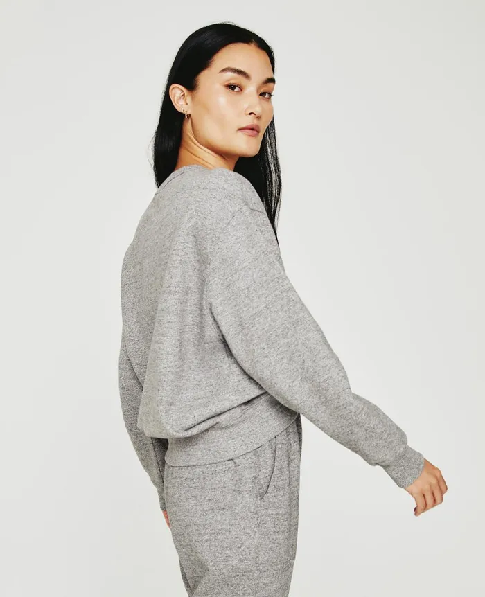 Nova Crew Heather Grey Women AG Jeans Sweatshirts