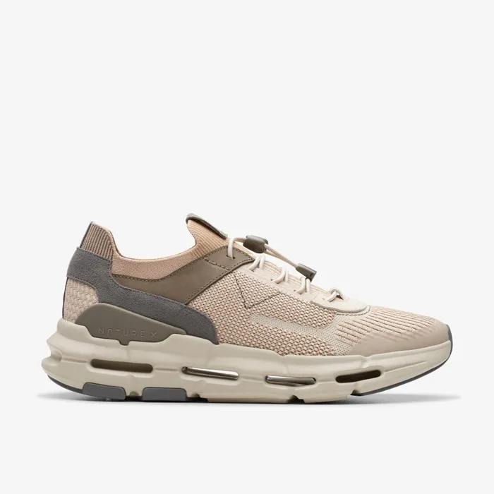 NXE Knit Ecru Combination Men Clarks Sneakers