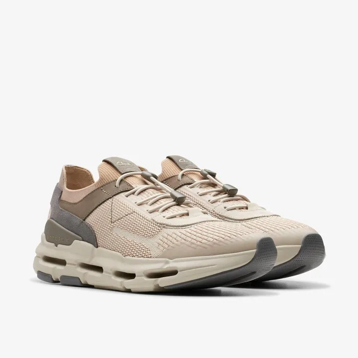 NXE Knit Ecru Combination Men Clarks Sneakers