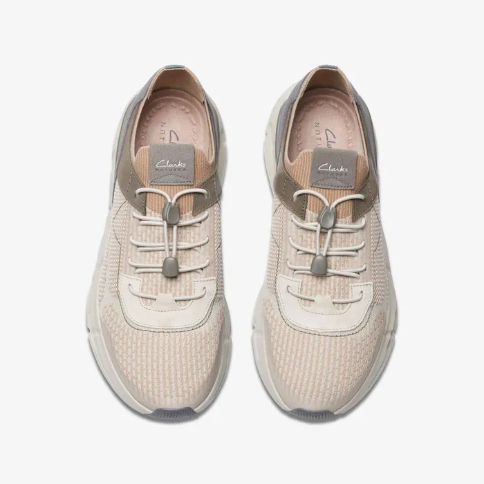 NXE Knit Ecru Combination Men Clarks Sneakers