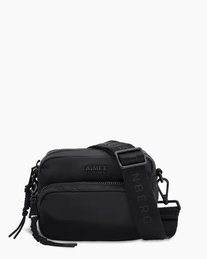 Nylon Camera Crossbody Black With Shiny Black Women Aimee Kestenberg Crossbody Bags Nylon Camera Crossbody Black With Shiny Black Women Aimee Kestenberg Crossbody Bags