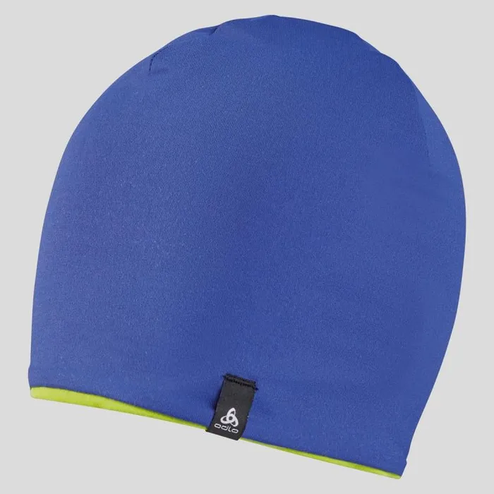 Odlo Accessories The Weact 039 Collection Reversible Beanie Hat And Buff Set Spectrum Blue 8211 Acid Lime 8211 Kids