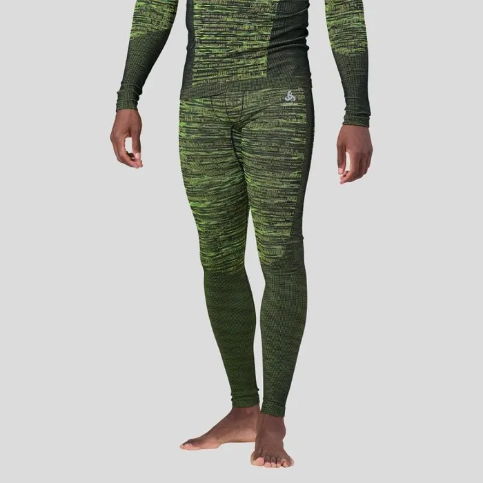 Odlo Base Layers The Blackcomb Base Layer Bottoms Lime Green 8211 Space Dye 8211 Men