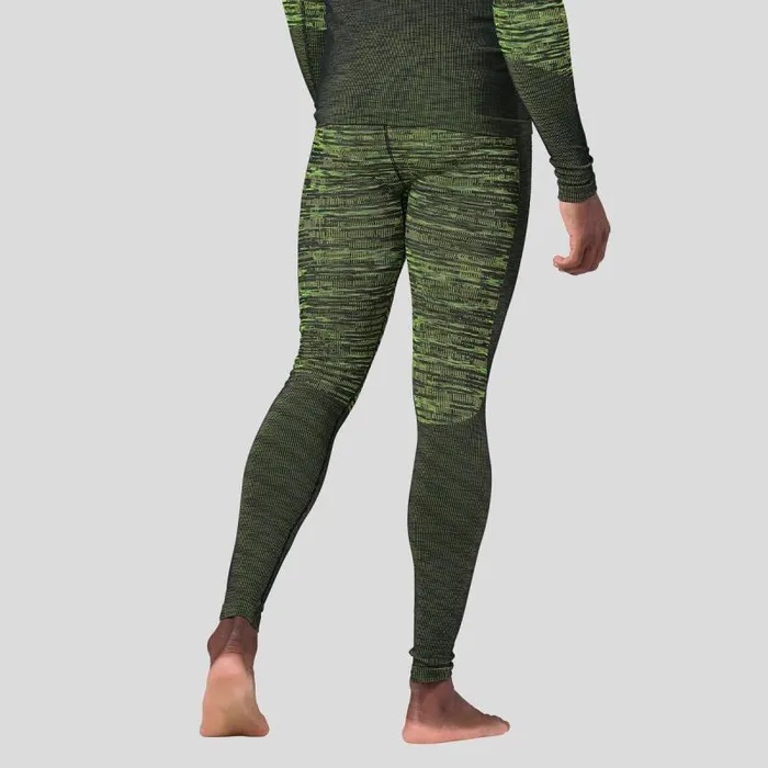 Odlo Base Layers The Blackcomb Base Layer Bottoms Lime Green 8211 Space Dye 8211 Men