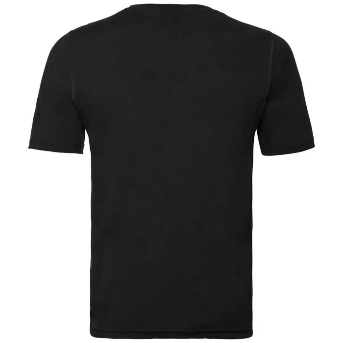 Odlo Base Layers The Natural 100 Merino Warm Base Layer TShirt Black 8211 Black 8211 Men