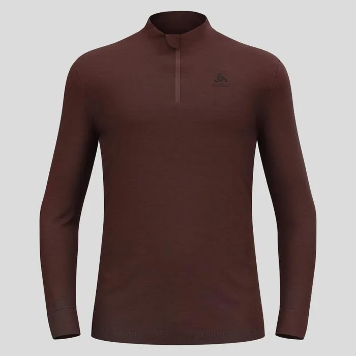 Odlo Base Layers The Natural Merino 200 Base Layer HalfZip Fudge 8211 Men