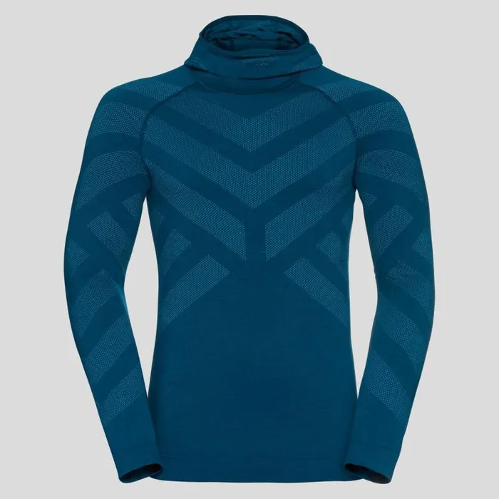 Odlo Base Layers The Performance Wool Warm Base Layer With Facemask Deep Dive Melange 8211 Men Odlo Base Layers The Performance Wool Warm Base Layer With Facemask Deep Dive Melange 8211 Men