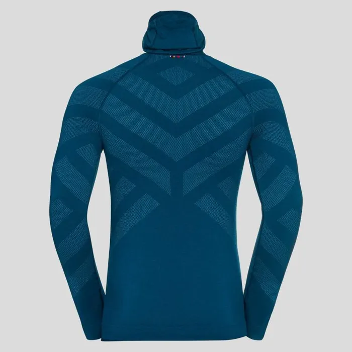 Odlo Base Layers The Performance Wool Warm Base Layer With Facemask Deep Dive Melange 8211 Men