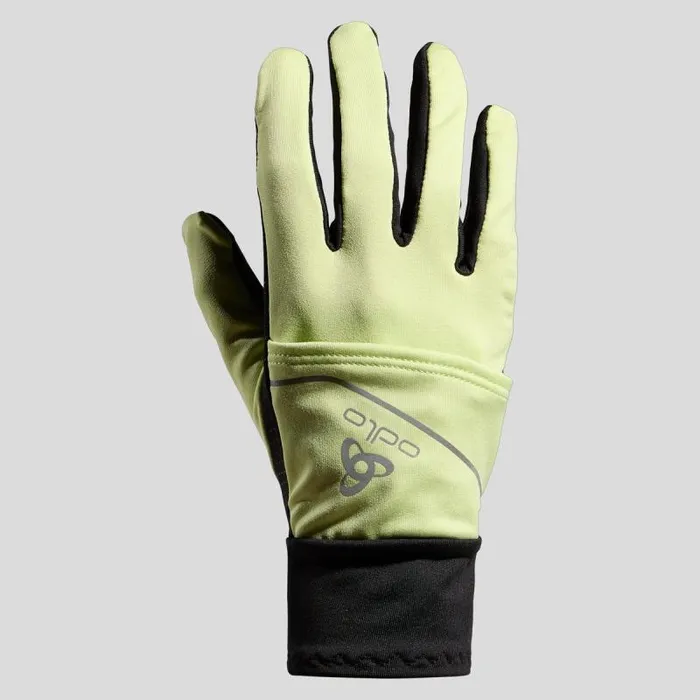 Odlo Headwear and Gloves The Intensity Cover Safety Light Gloves Shadow Lime 8211 WomenMen Odlo Headwear and Gloves The Intensity Cover Safety Light Gloves Shadow Lime 8211 WomenMen