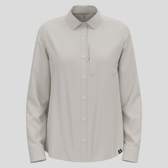 Odlo Mid Layers and Longsleeves Essentials Long Sleeve Hiking Shirt Silver Cloud 8211 Women