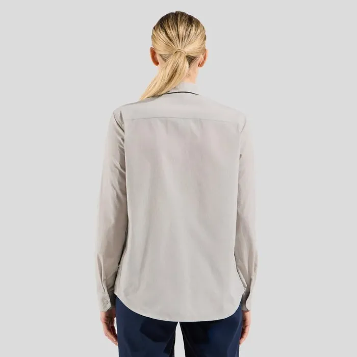 Odlo Mid Layers and Longsleeves Essentials Long Sleeve Hiking Shirt Silver Cloud 8211 Women