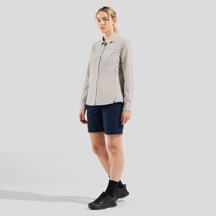 Odlo Mid Layers and Longsleeves Essentials Long Sleeve Hiking Shirt Silver Cloud 8211 Women