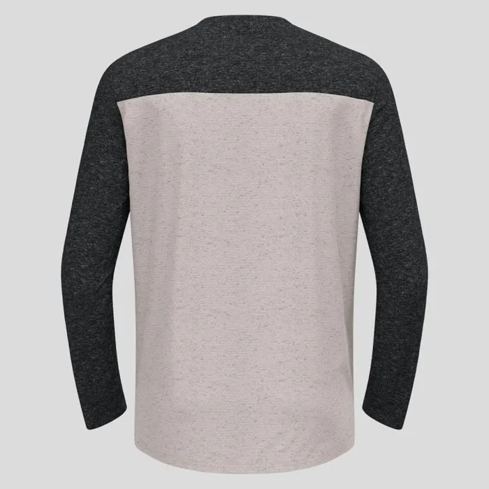 Odlo Mid Layers and Longsleeves The XAlp Linencool Long Sleeve Mtb Tee Black 8211 Odlo Concrete Grey 8211 Men
