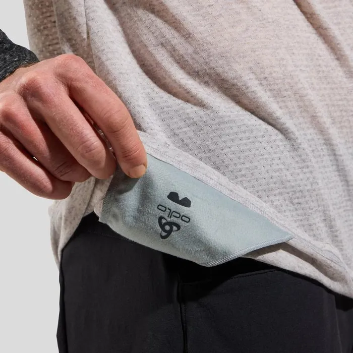 Odlo Mid Layers and Longsleeves The XAlp Linencool Long Sleeve Mtb Tee Black 8211 Odlo Concrete Grey 8211 Men