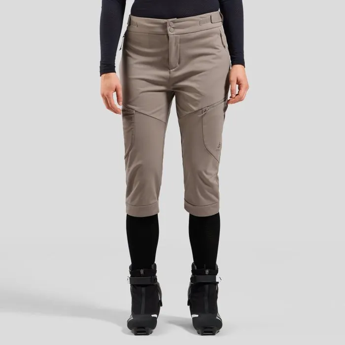Odlo Pants and Tights The Zeroweight XWarm Windproof Knickerbockers Cinder 8211 Women