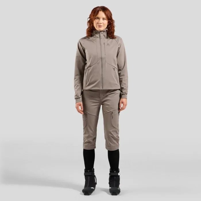 Odlo Pants and Tights The Zeroweight XWarm Windproof Knickerbockers Cinder 8211 Women