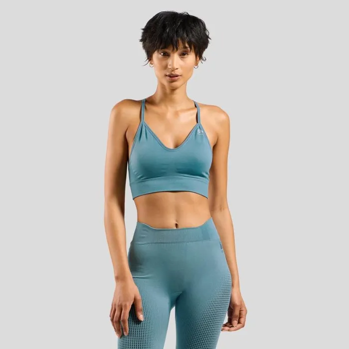 Odlo Sports Bras The Padded Seamless Soft 20 Sports Bra Provincial Blue 8211 Women