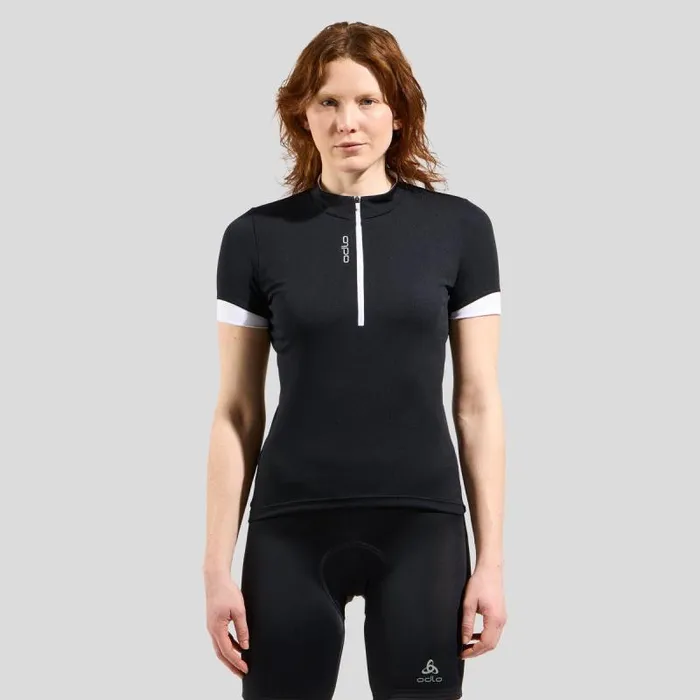 Odlo Tshirts and Polos The Essentials HalfZip Jersey Black 8211 White 8211 Women