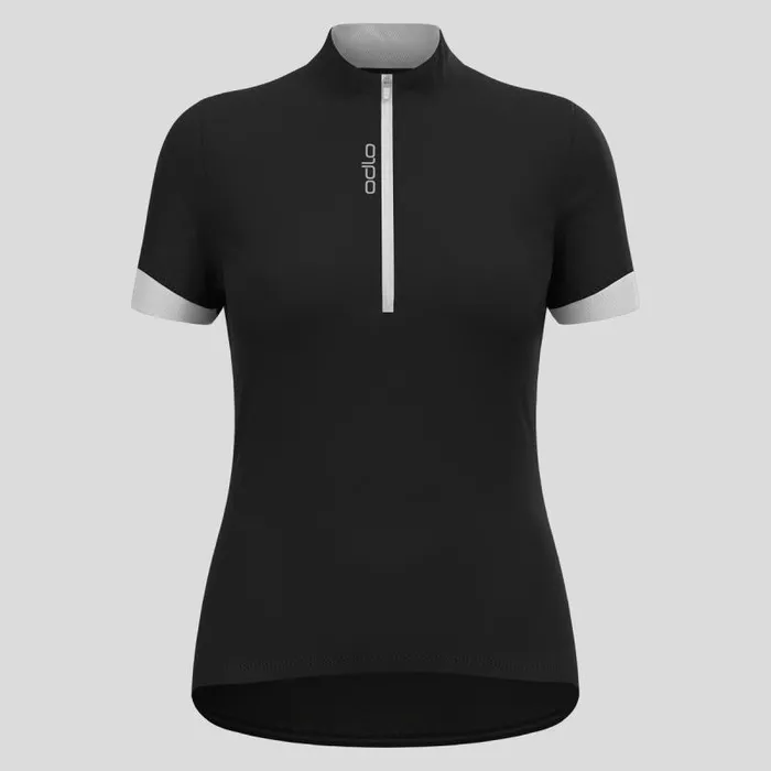 Odlo Tshirts and Polos The Essentials HalfZip Jersey Black 8211 White 8211 Women