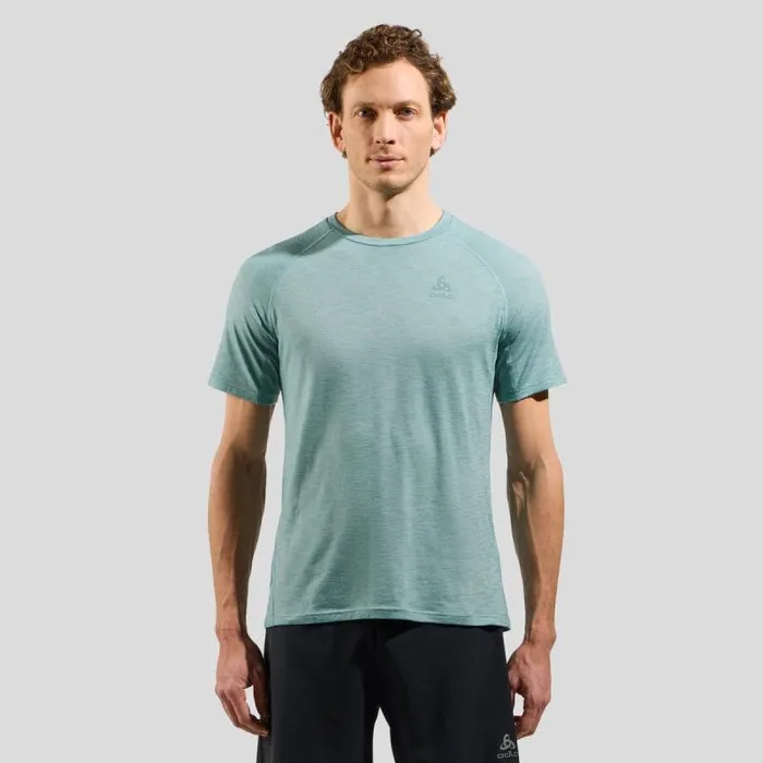 Odlo Tshirts and Polos The XAlp Performance Wool 115 Trail Running TShirt Arctic Melange 8211 Men
