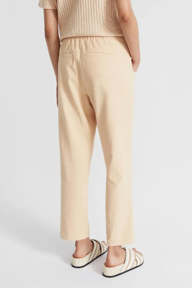 Pants Woman Seed Heritage Casual Tapered Leg Pant Soft Wheat