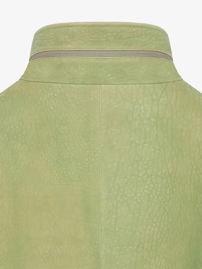 Parka In Leather Bright Green Men Givenchy Coats and Jackets