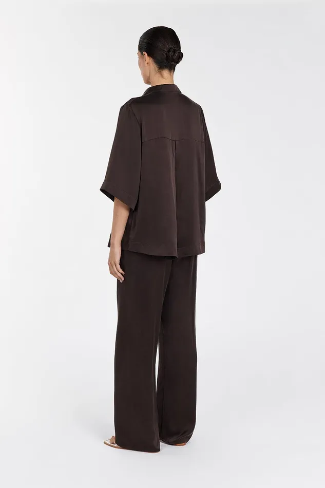 PERCY BITTER CHOC SILK PANT Women DISSH Pants
