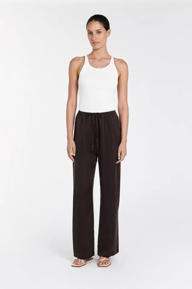 PERCY BITTER CHOC SILK PANT Women DISSH Pants