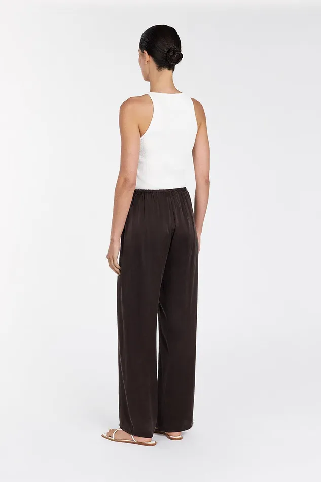 PERCY BITTER CHOC SILK PANT Women DISSH Pants