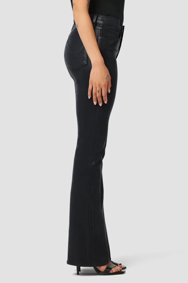 Petite Inseams Women Hudson Jeans Barbara HighRise Bootcut Petite Jean Noir Coated