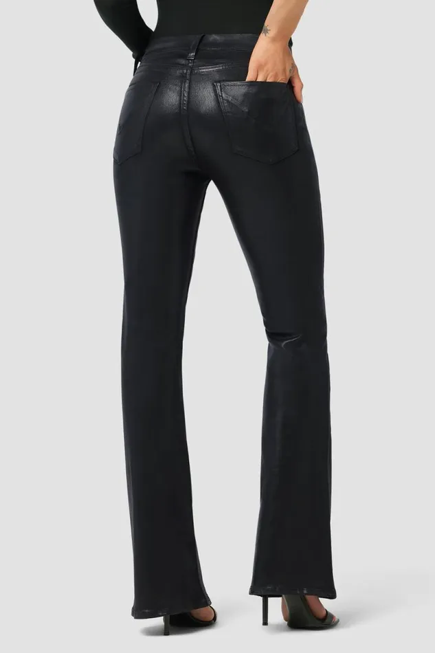 Petite Inseams Women Hudson Jeans Barbara HighRise Bootcut Petite Jean Noir Coated
