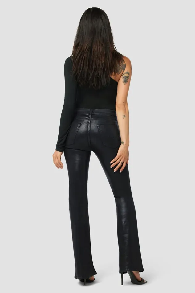 Petite Inseams Women Hudson Jeans Barbara HighRise Bootcut Petite Jean Noir Coated