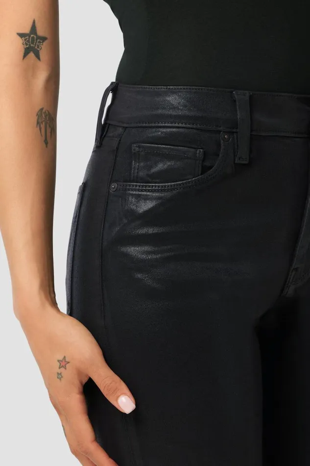 Petite Inseams Women Hudson Jeans Barbara HighRise Bootcut Petite Jean Noir Coated