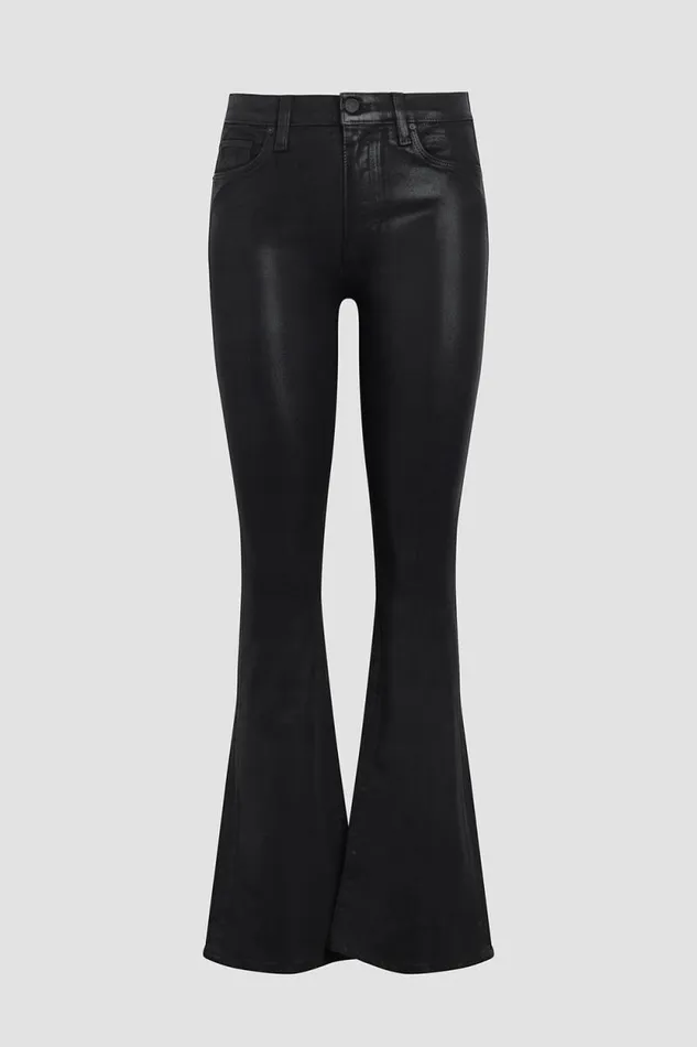 Petite Inseams Women Hudson Jeans Barbara HighRise Bootcut Petite Jean Noir Coated